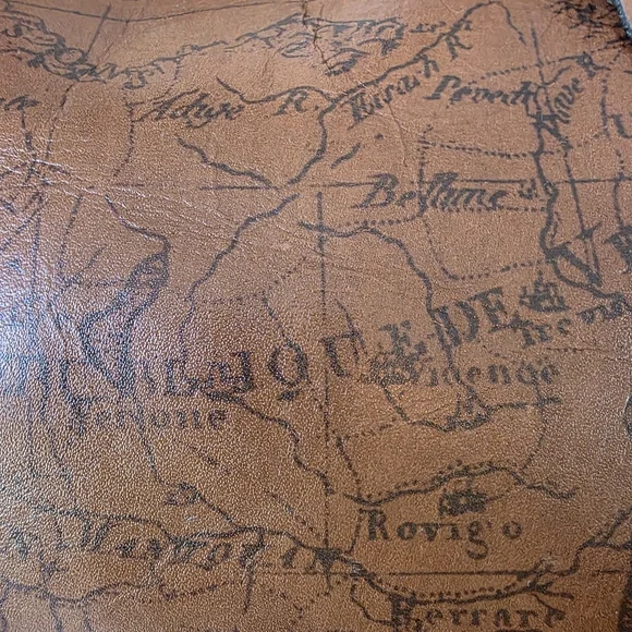 Patricia Nash Benvenuto European Map Tote  100% Full Grain Leather - Picture 3 of 15